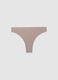 Beige stretch cotton Brazilian brief_0