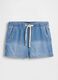 Cotton and lyocell blend denim shorts_1