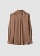 Brown stretch-fabric shirt with regular fit graphic print_6