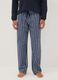 Navy organic cotton pyjamas with grandad collar, regular fit_3