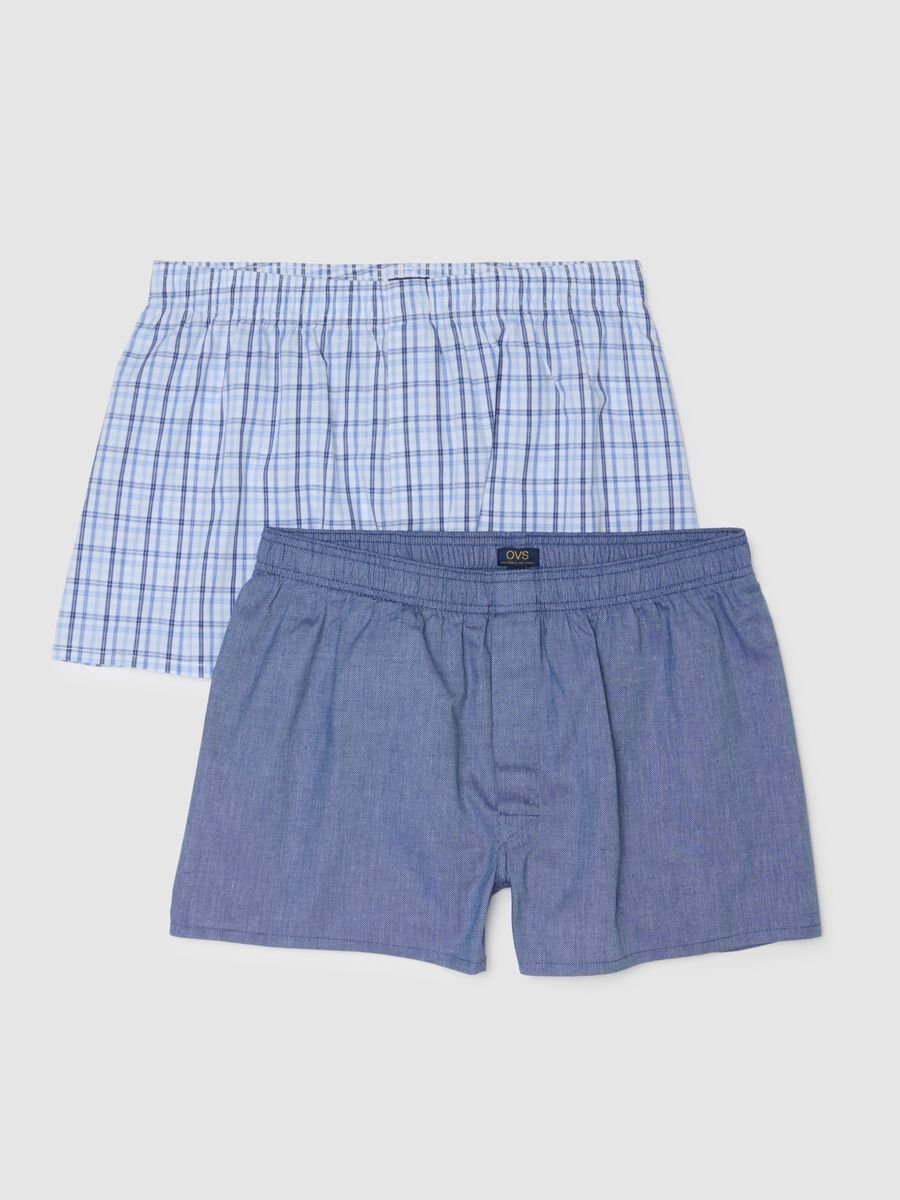 Multicolour pure cotton regular fit twin pack boxers_0
