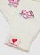 Girls' white fingerless gloves with Love Therapy patch_2