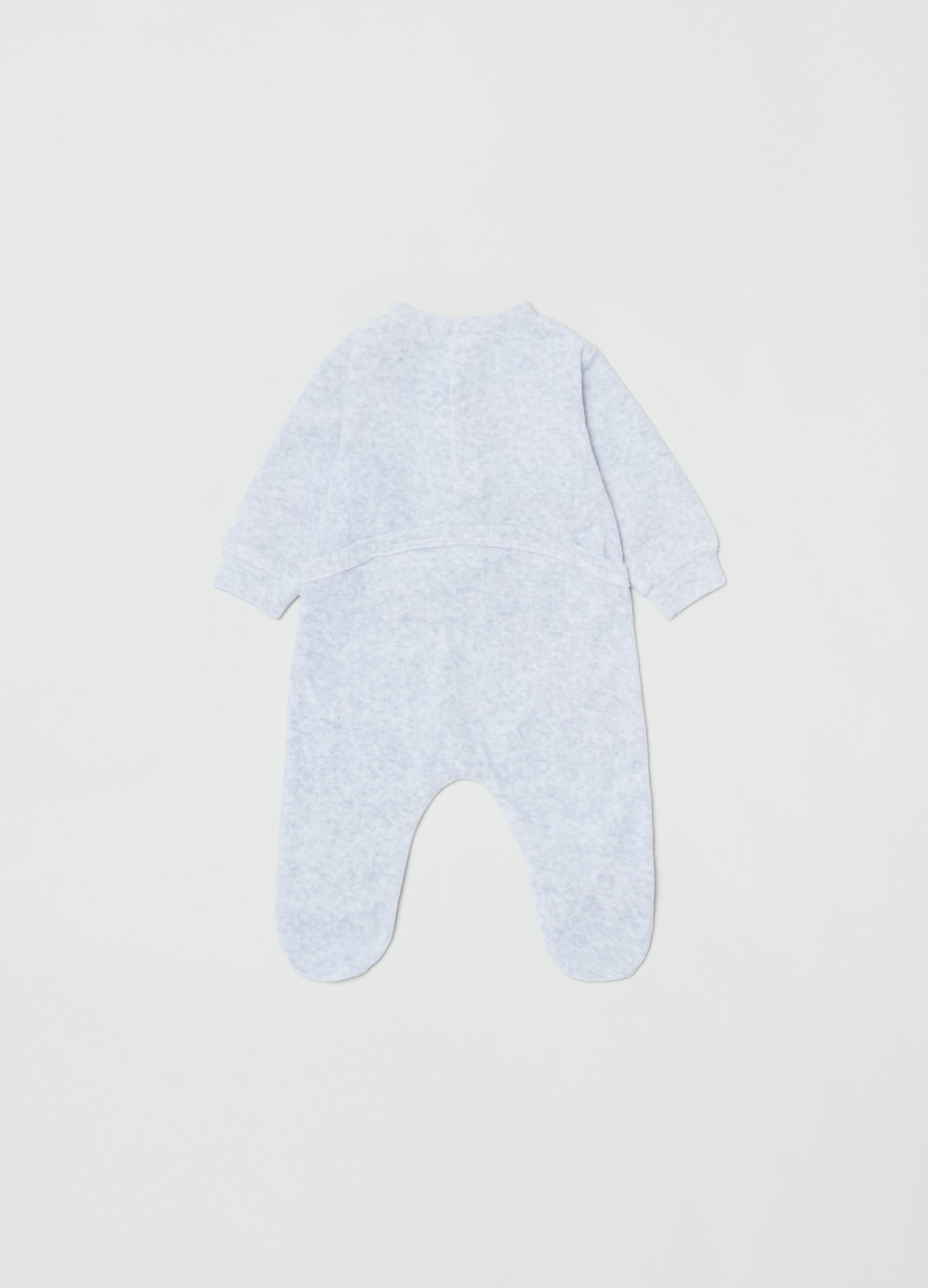 Tutina in velour con piedini e stampa_1