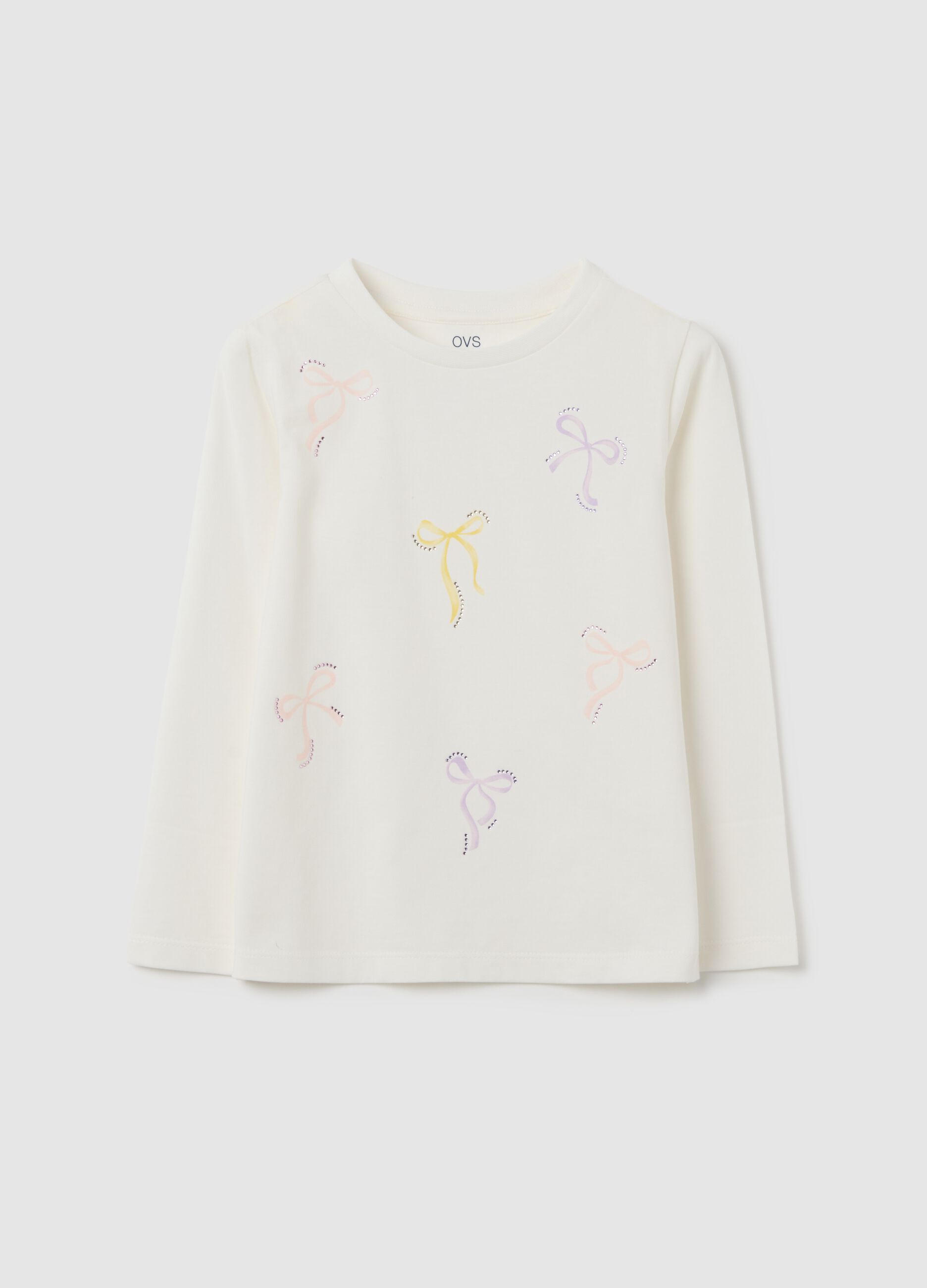 Girl's white pure cotton T-shirt regular fit