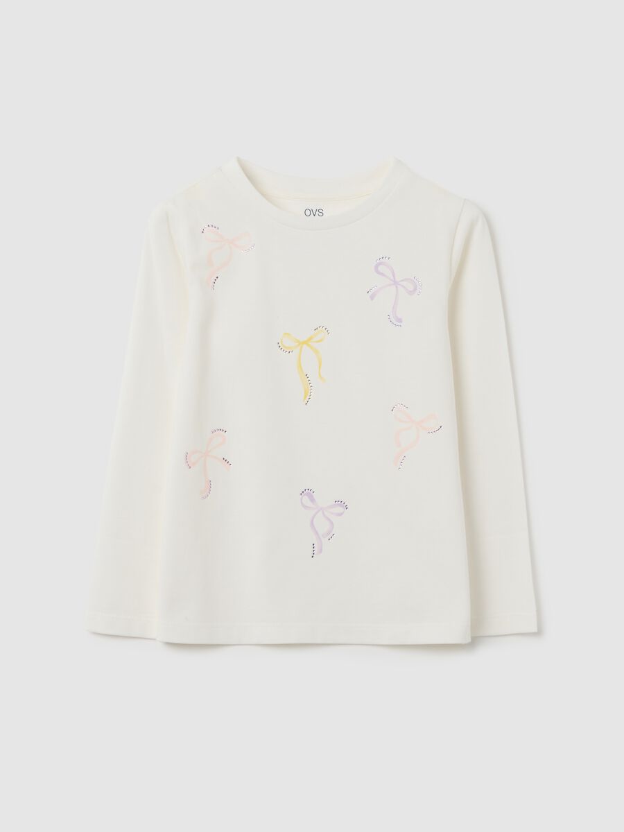 Girl's white pure cotton T-shirt regular fit_0