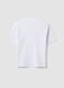 White oversized pure organic cotton T-shirt with honeycomb texture for boys_1