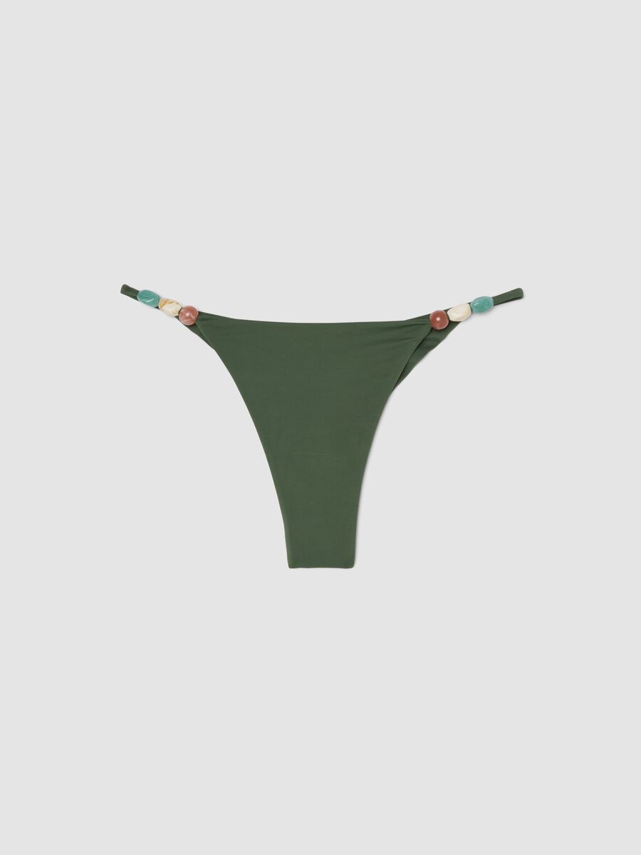 Green Brazilian-style stretch bikini bottoms with side stones_4