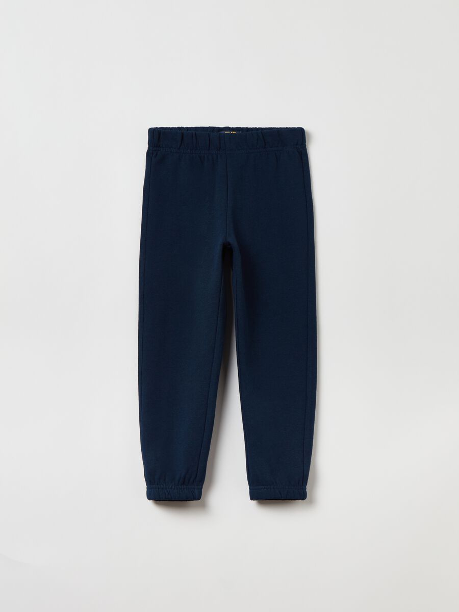 Joggers in felpa con profili elasticati_0