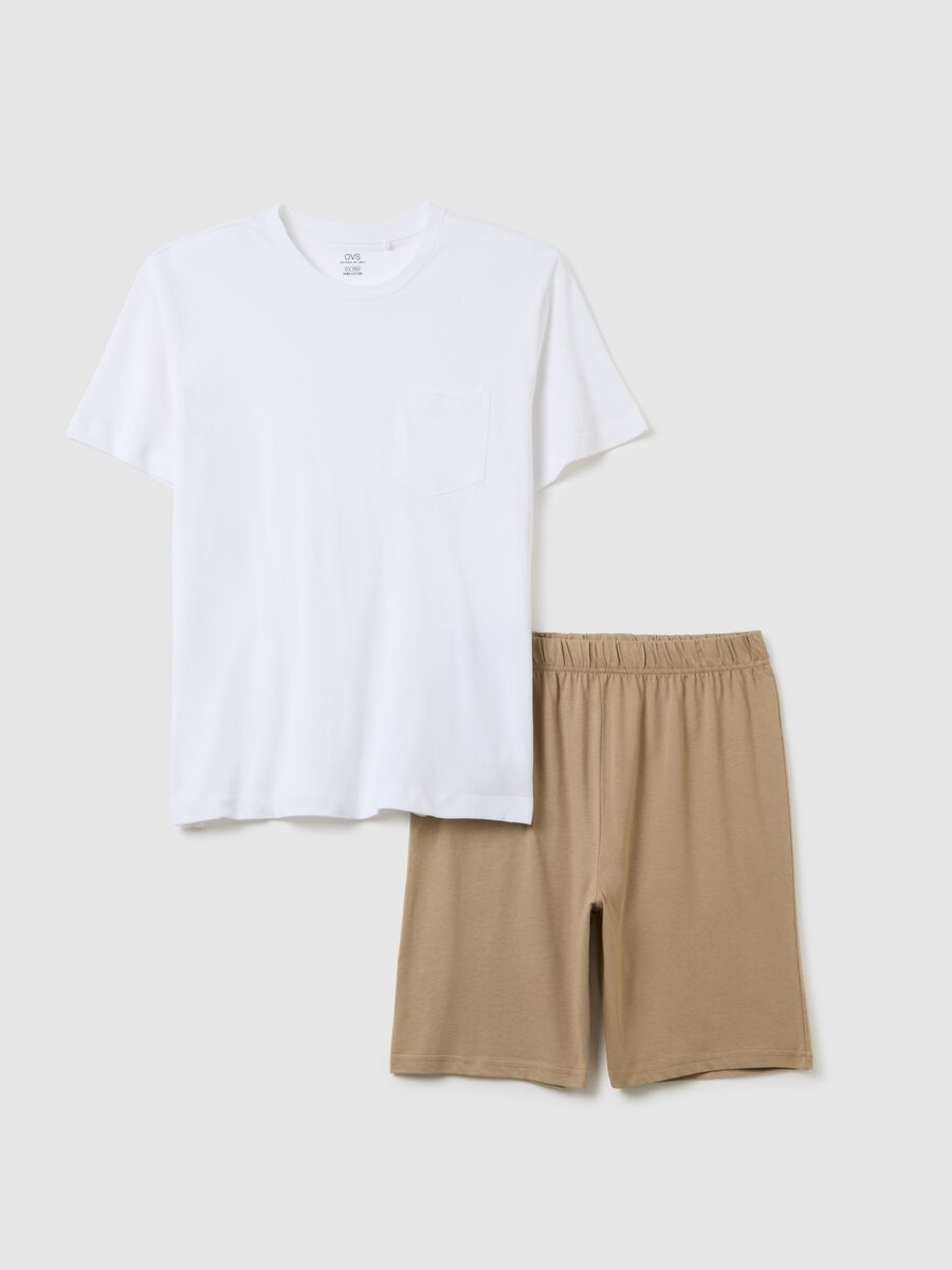 Men's outfit in pure white cotton regular fit_4