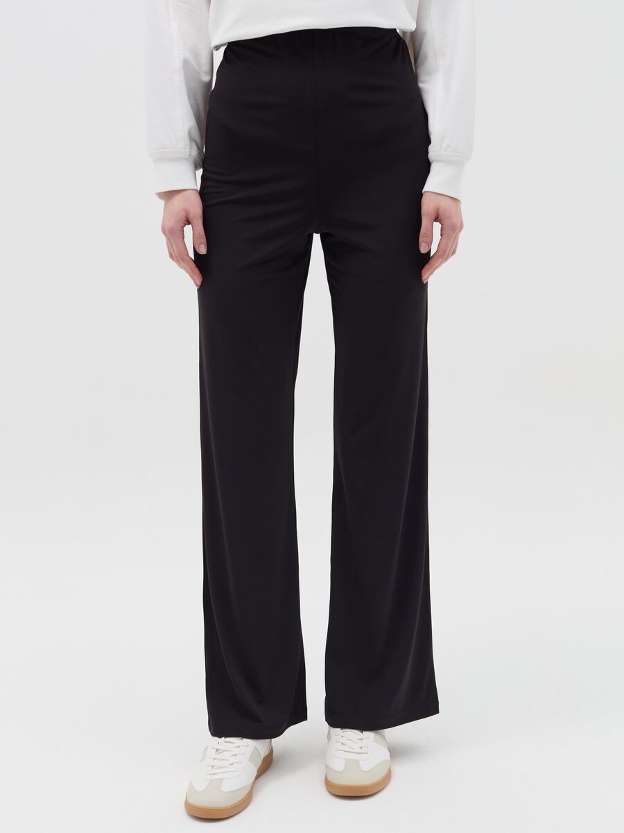Solid colour maternity trousers_1