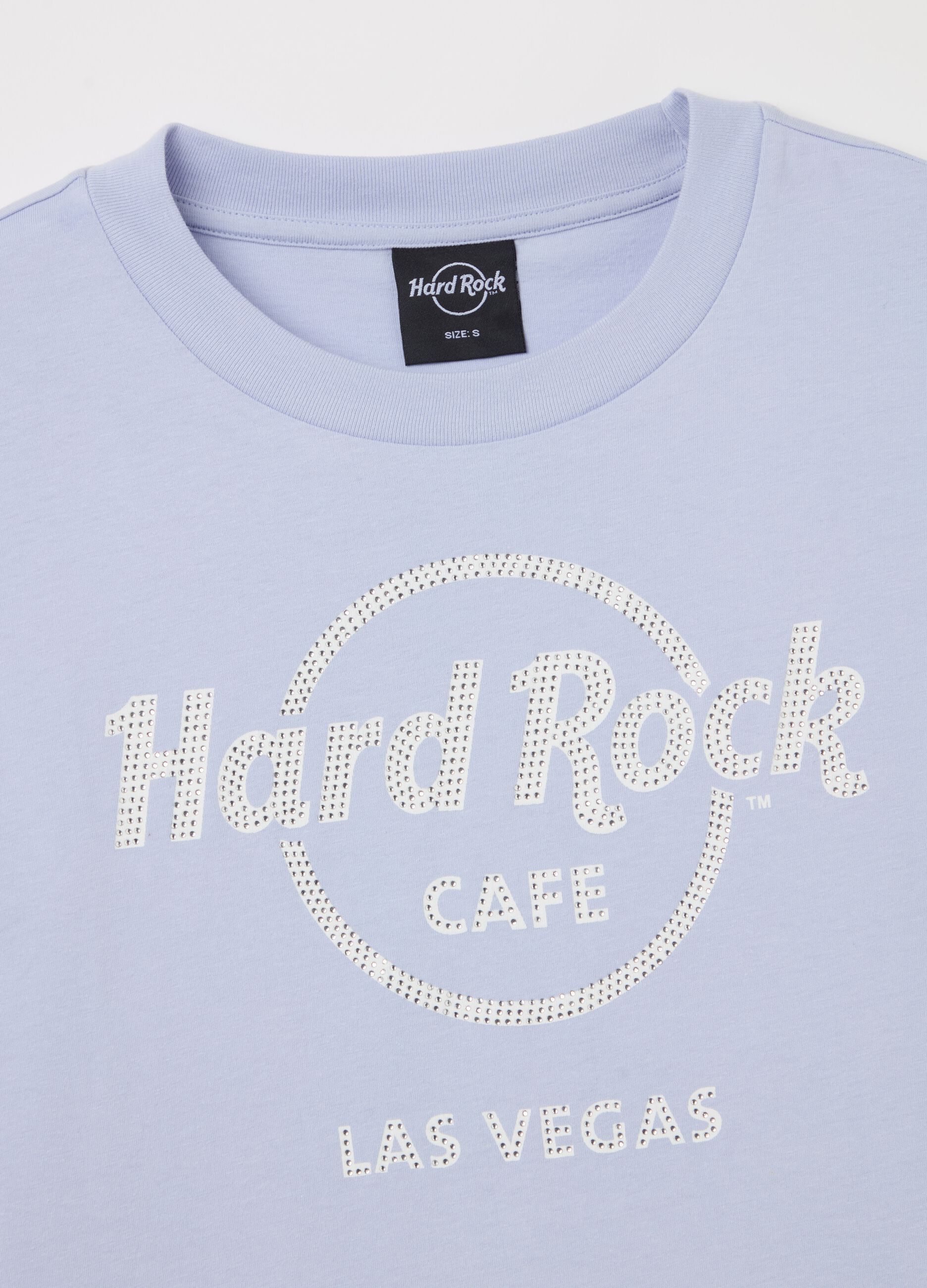 Light blue T-shirt with Hard Rock Café Las Vegas print