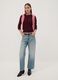 Red cable-knit crew neck jumper, regular fit_1