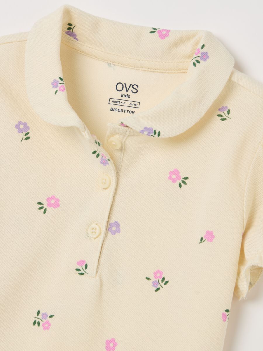 Organic cotton polo shirt with print_2