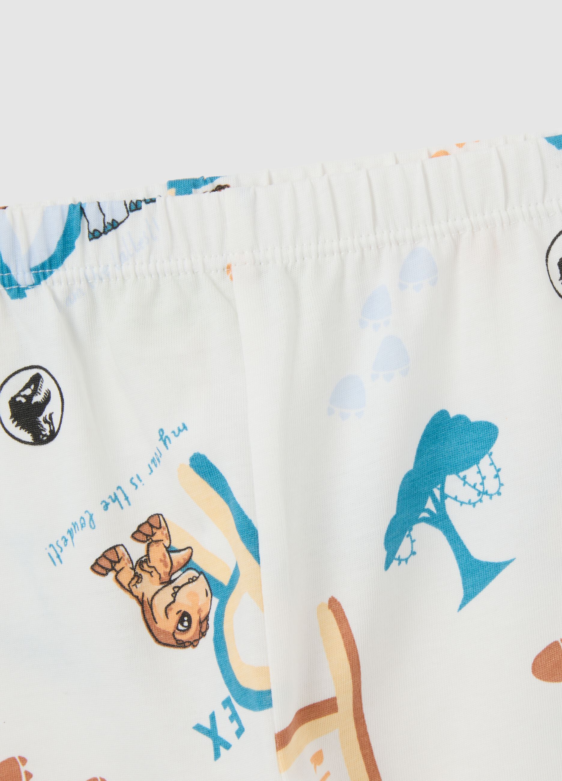 Pigiama da bambino in puro cotone con stampa Jurassic World