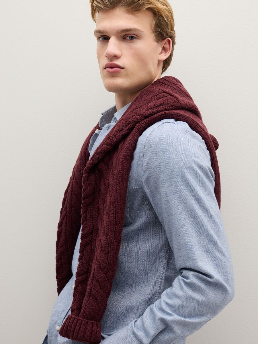 Blue pure cotton shirt regular fit_2