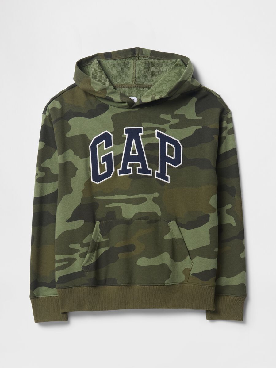 Felpa da bambino in misto cotone multicolor camouflage_4