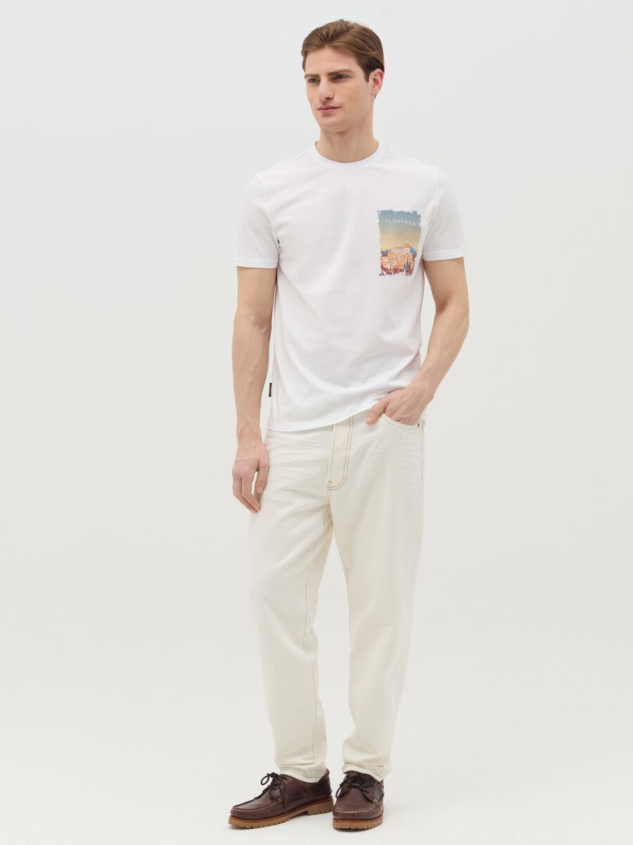 Cotton T-shirt with "Florence" print_1
