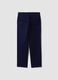 Blue regular-fit stretch cotton twill chino trousers_6
