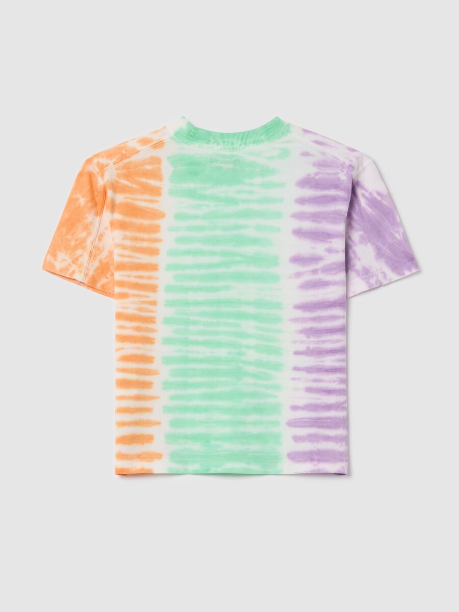 Cotton T-shirt with tie-dye pattern_1