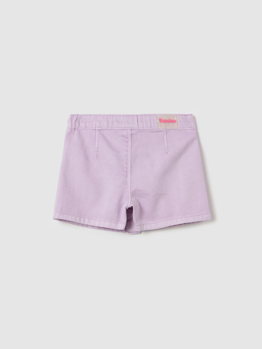 Denim skort with pockets_1