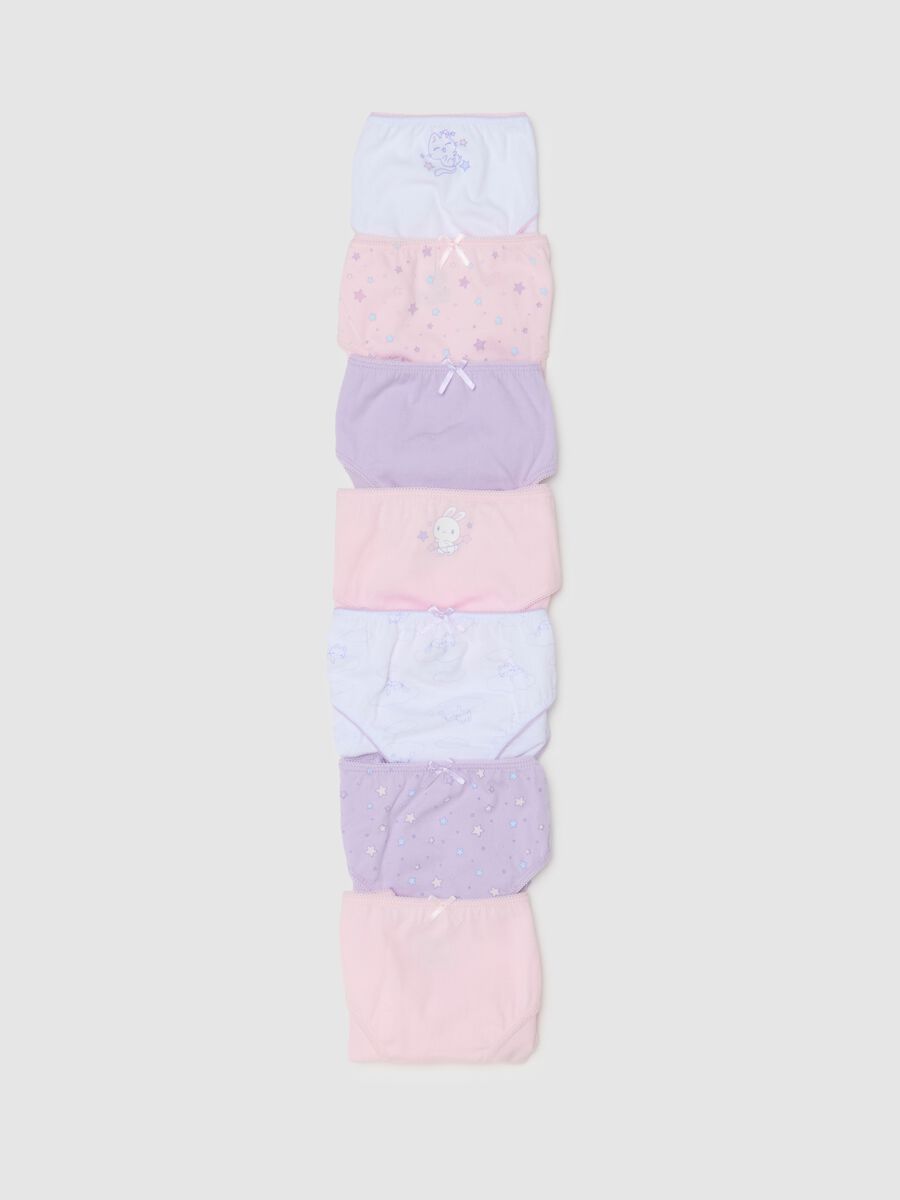 Girls' multipack set of multicolour cotton briefs in regular fit_2