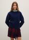 Regular fit blue pullover with round neckline_2