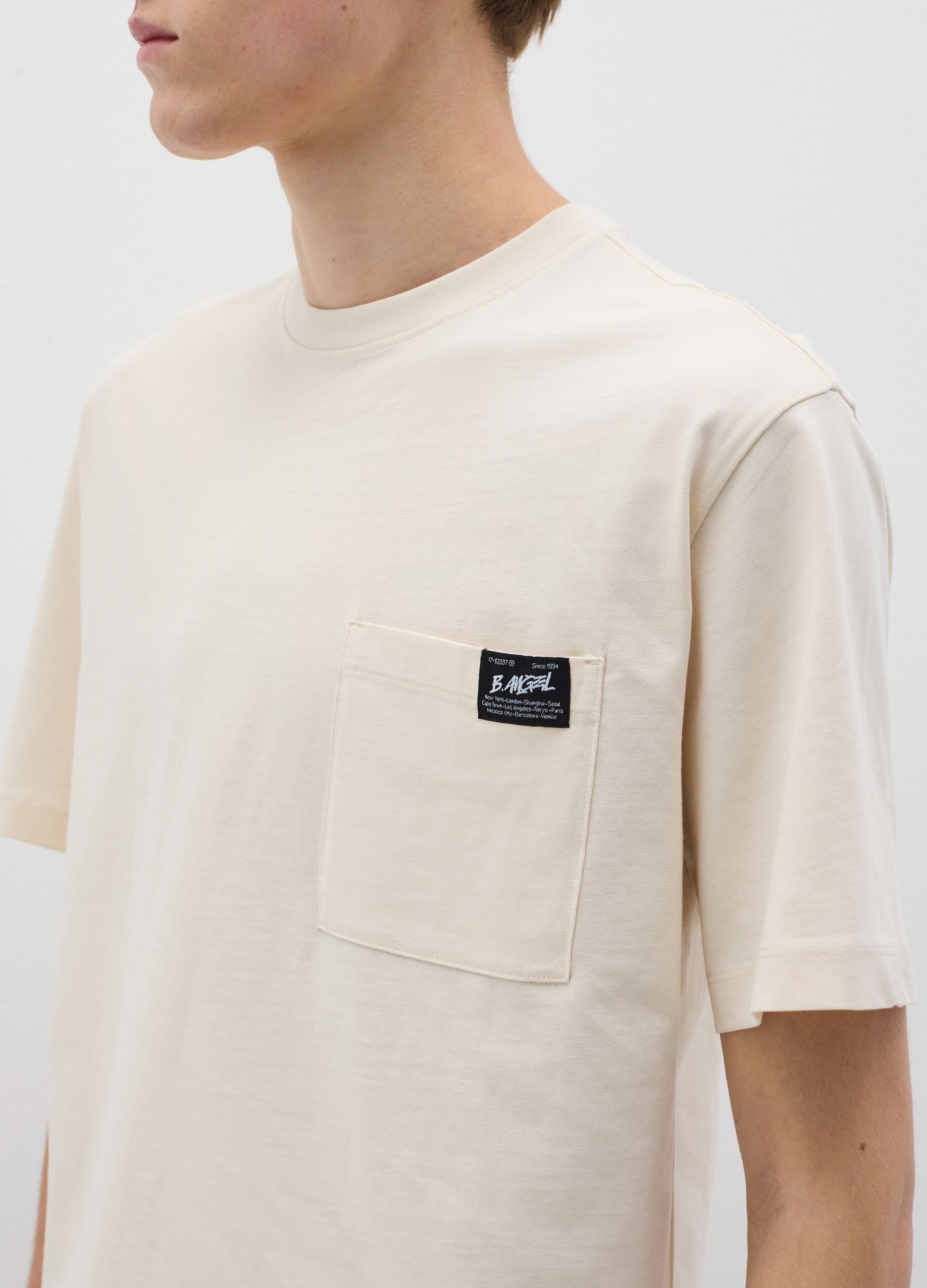Regular White Cotton T-Shirt by B.Angel