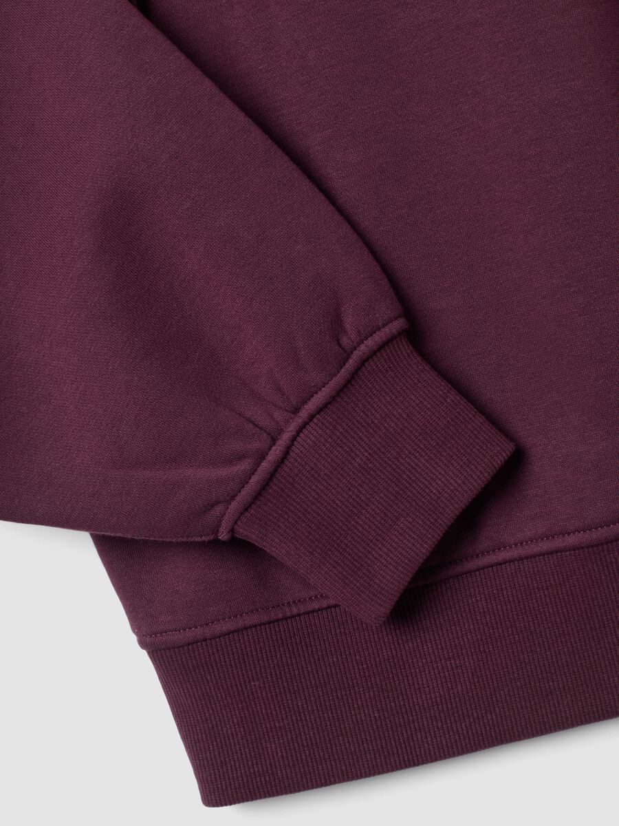 Purple cotton-blend crew-neck sweatshirt_5