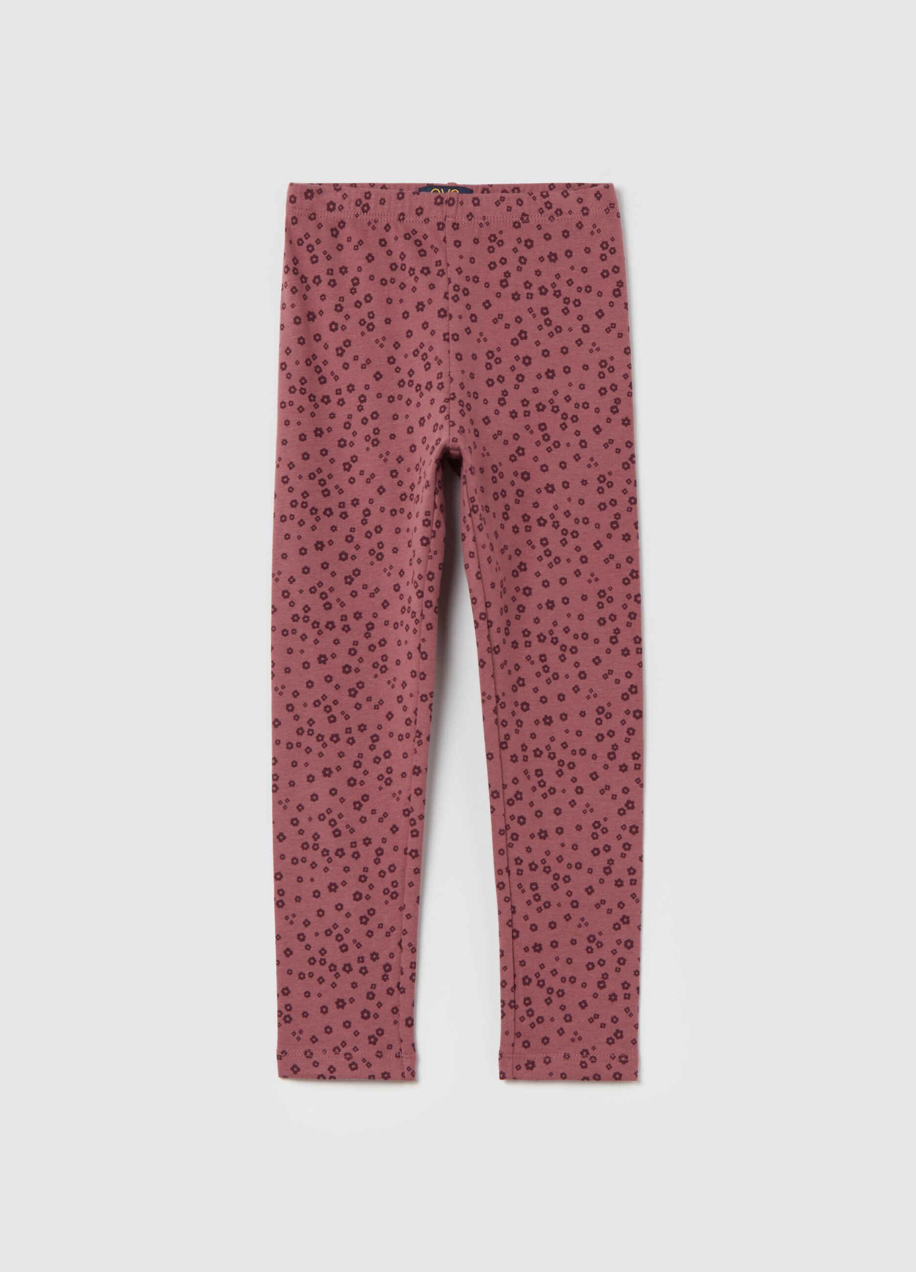 Printed stretch cotton leggings