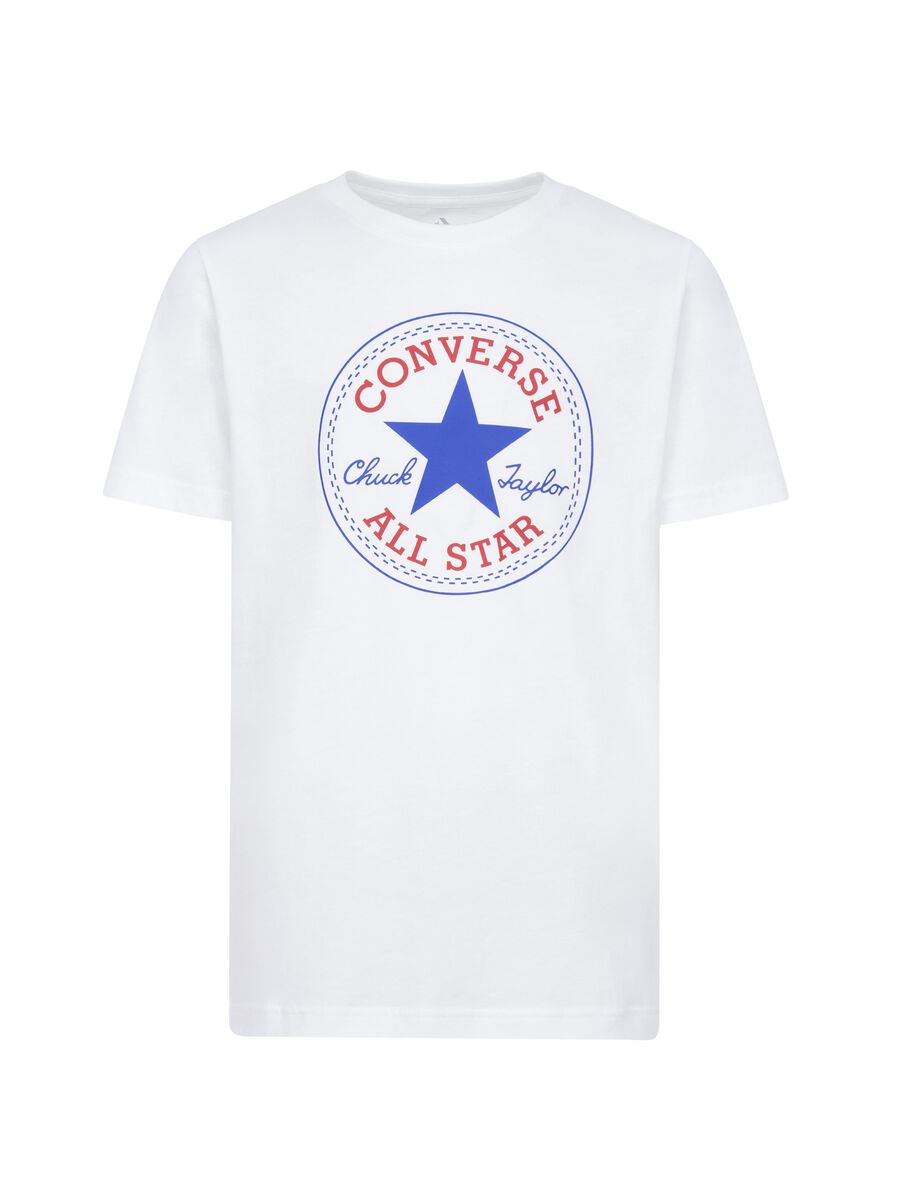 Round-neck T-shirt with Chuck Taylor logo print_0