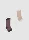 Pack of three long multicoloured elastic cotton socks_0