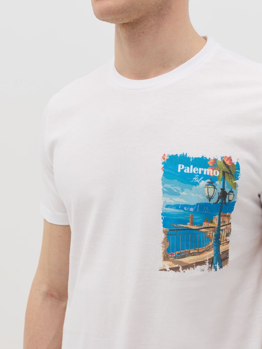 Cotton T-shirt with "Palermo Italy" print_2