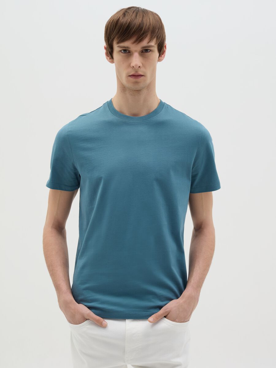 Organic cotton T-shirt with round neck_0