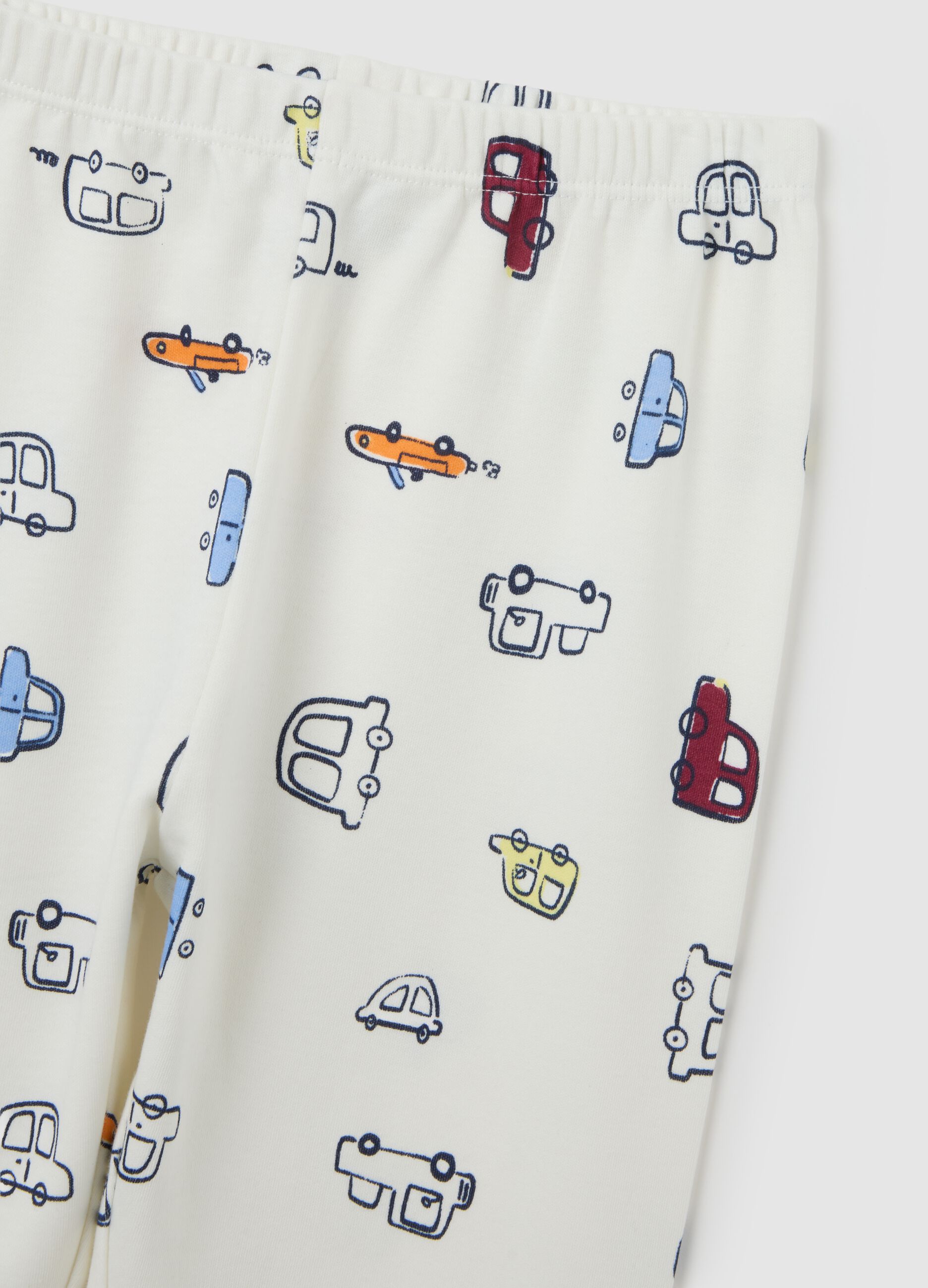 Pyjamas with colourful vehicle prints