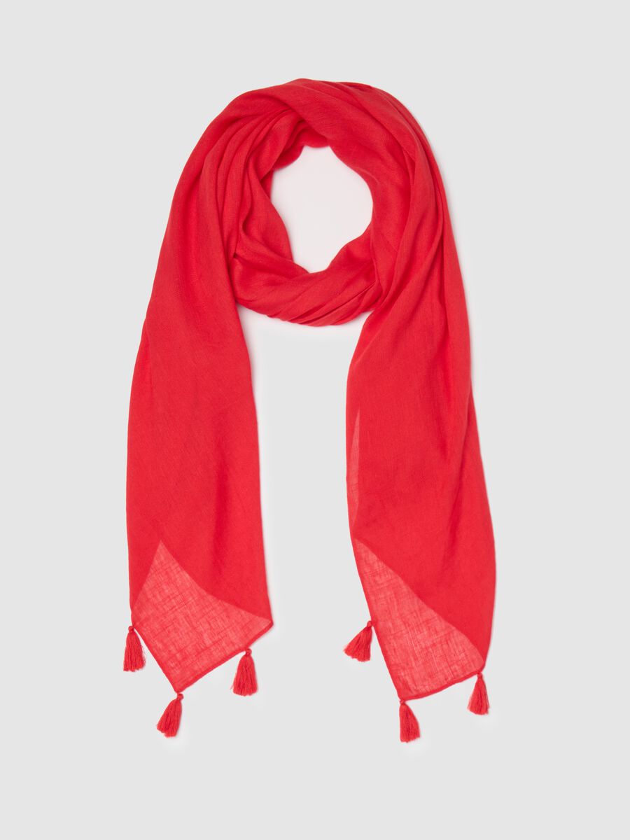 Scarf with tassels_0