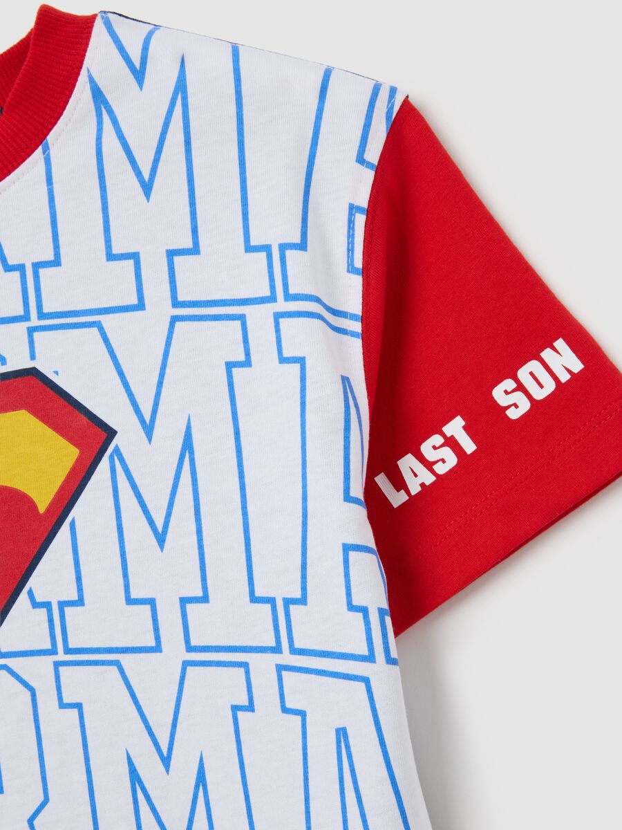 Kids' T-shirt in pure multicolour cotton with Superman print_3