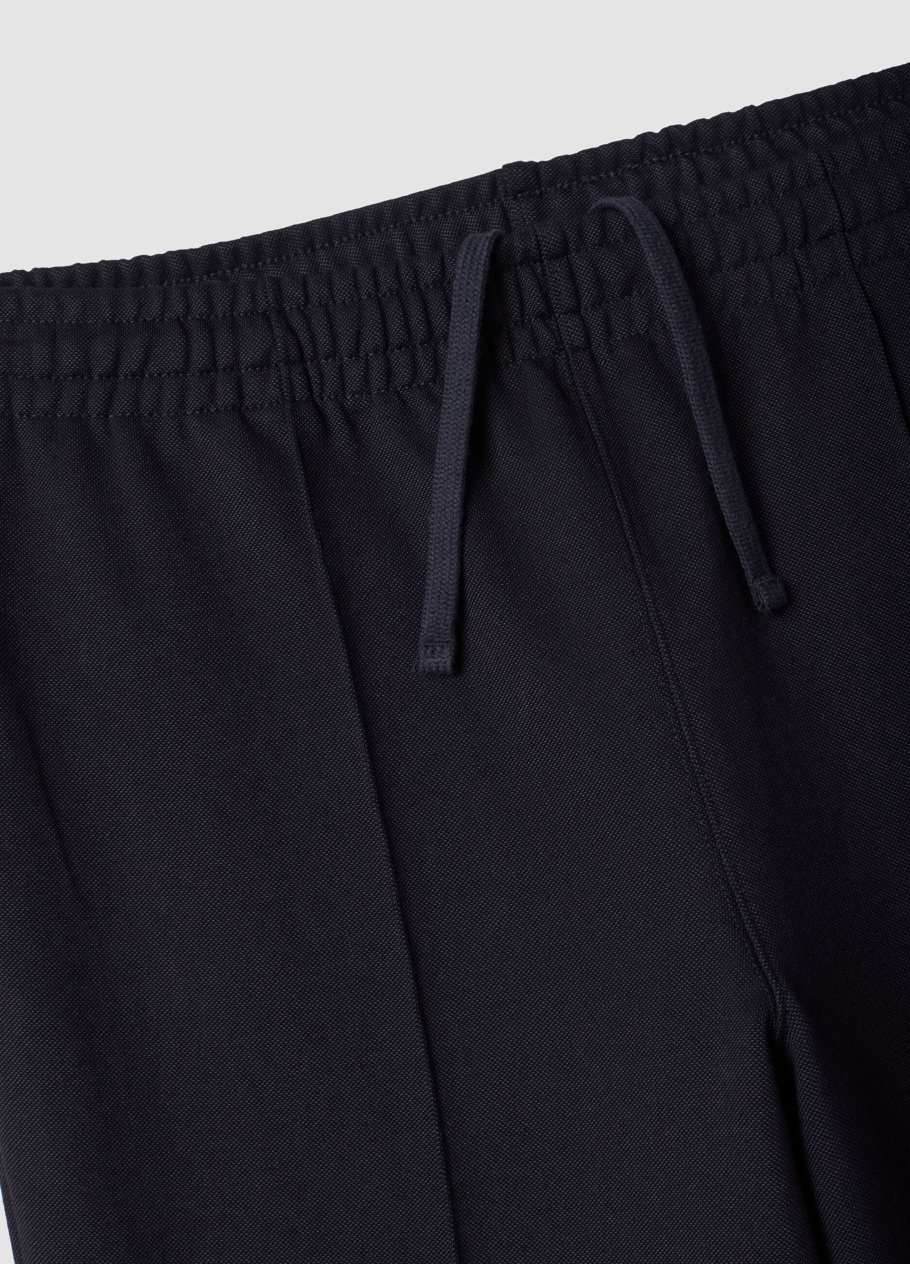 Men&rsquo;s midnight blue relaxed-fit stretch joggers