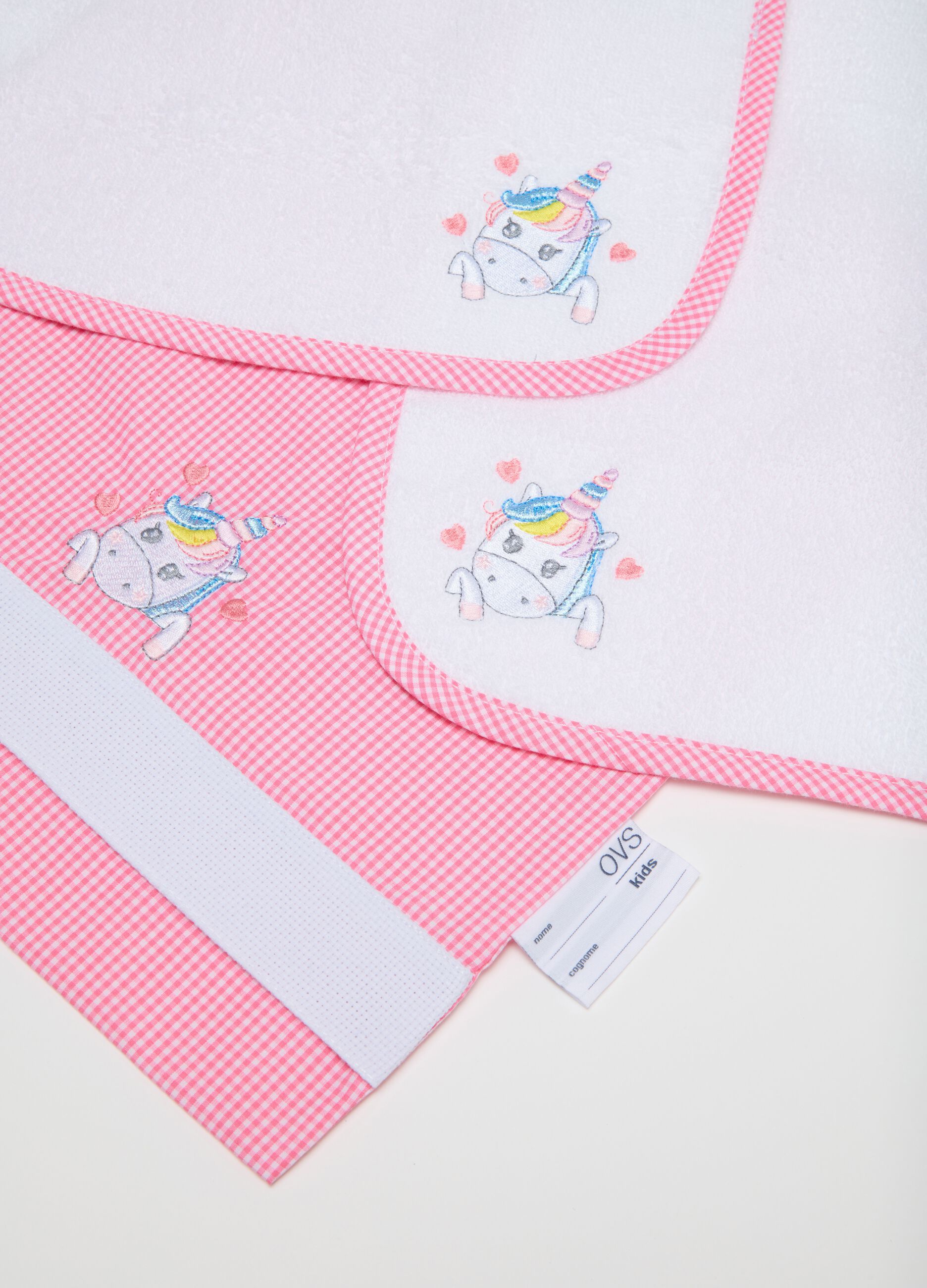 Girl's Bib and Towel Set in Multicolour Blend