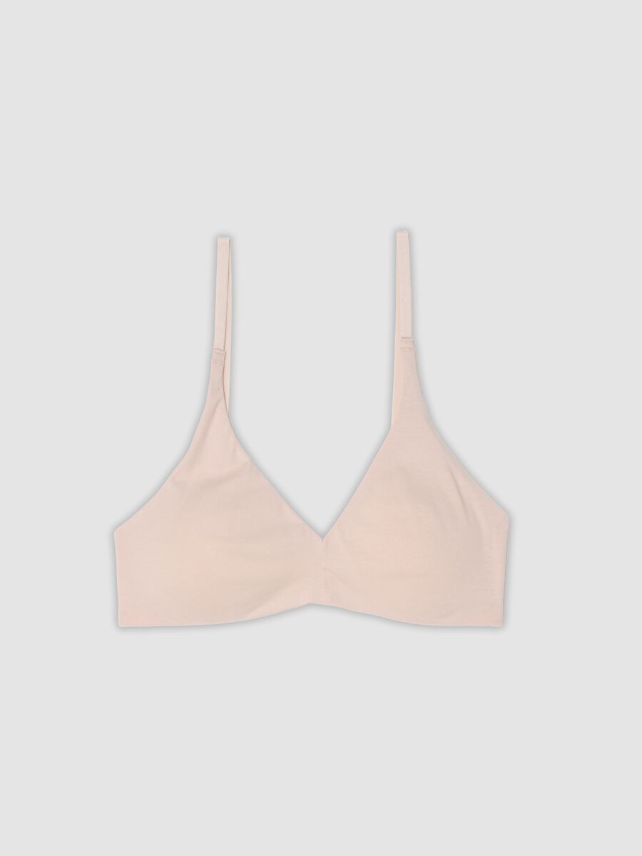 Reggiseno a triangolo rosa in cotone organico elasticizzato_4