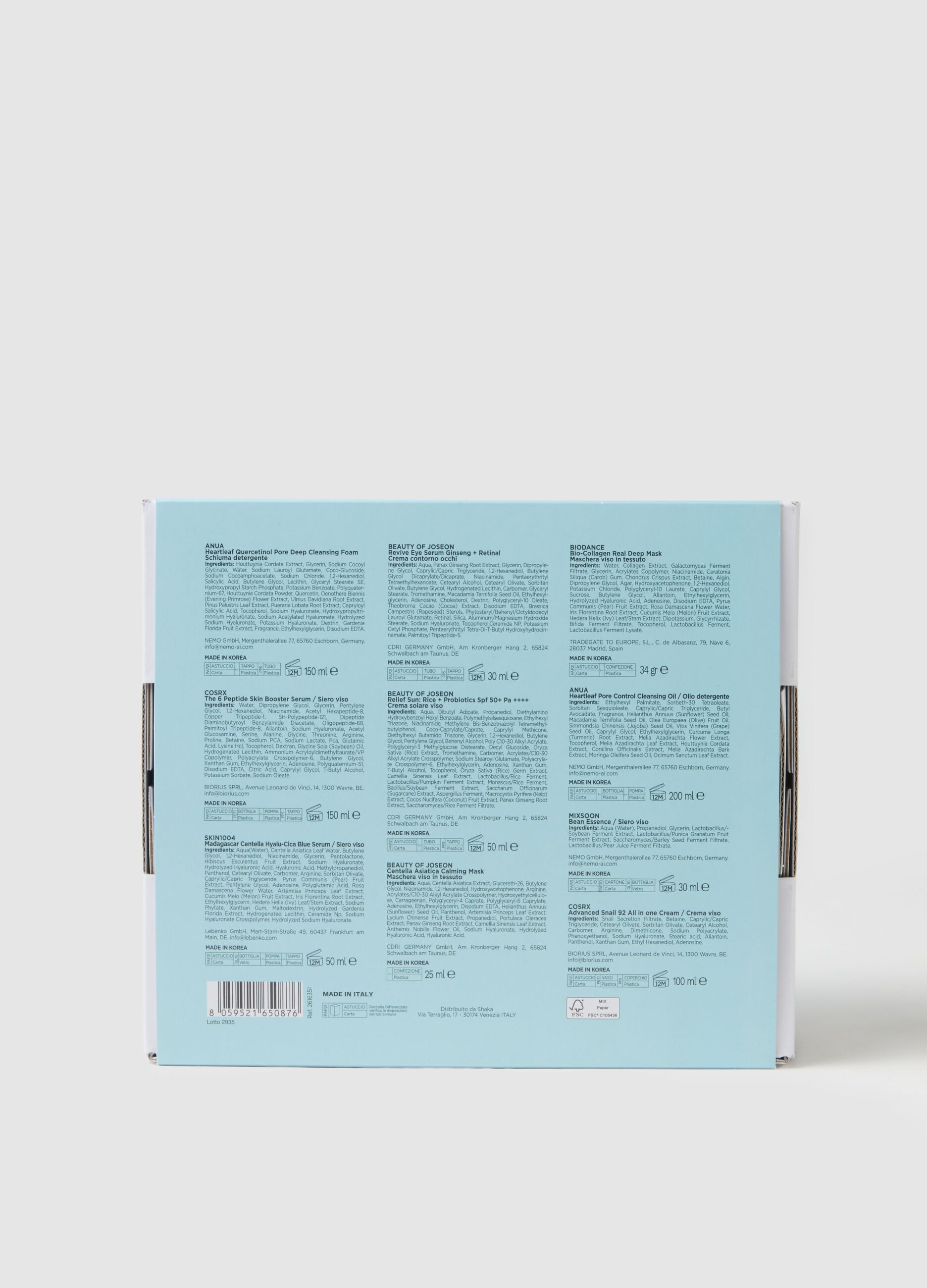 K-Beauty box Best of k-beauty 10 prodotti skincare coreana - Valore reale &euro; 185