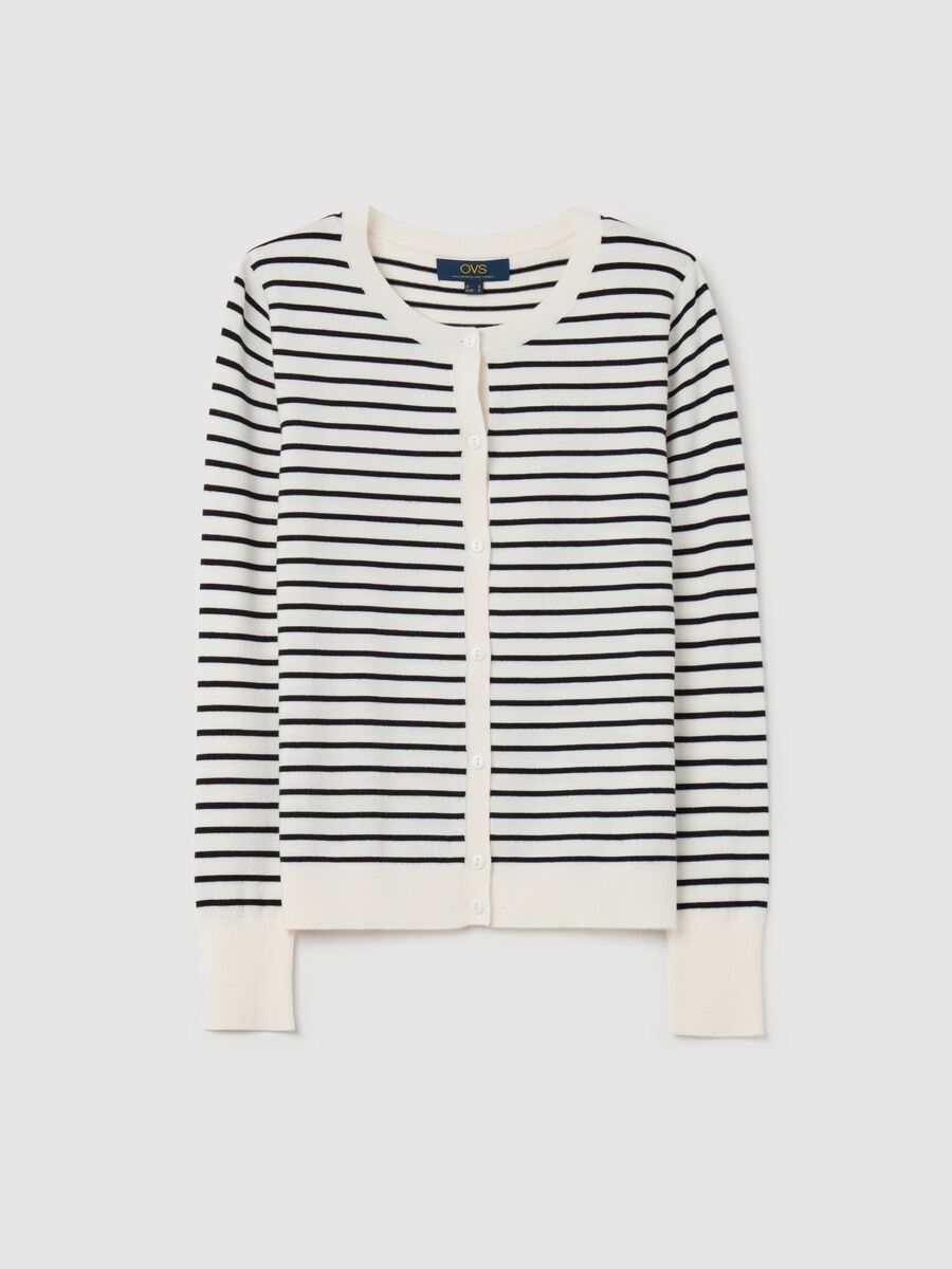 Cardigan with striped pattern_4