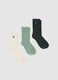 Pack of three stretchy cotton sports socks_0