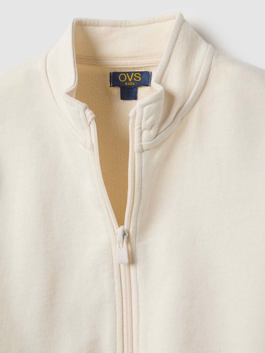 Girls' white pure cotton sweatshirt regular fit_2