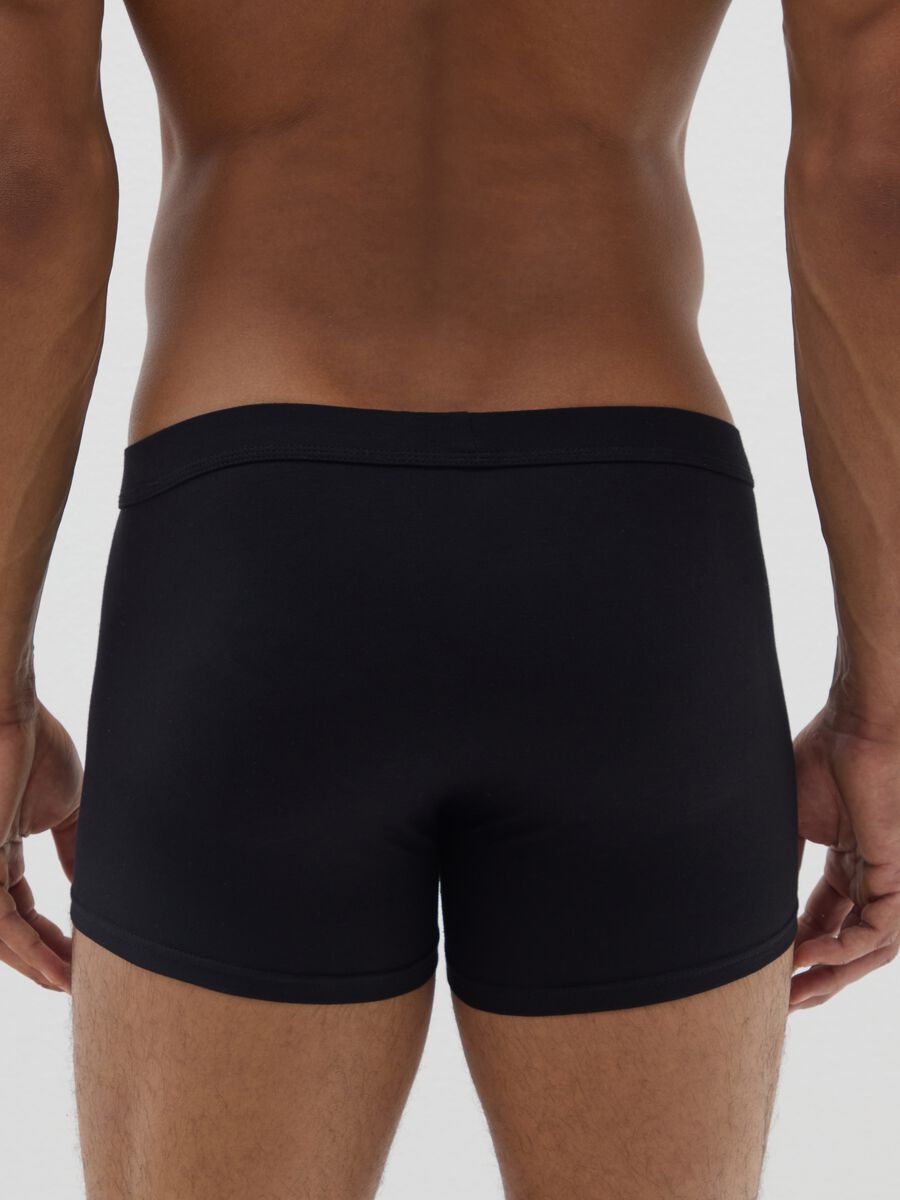 Bipack di boxer in cotone elasticizzato nero_2