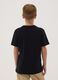 Boy's black pure cotton regular fit T-shirt with print_2