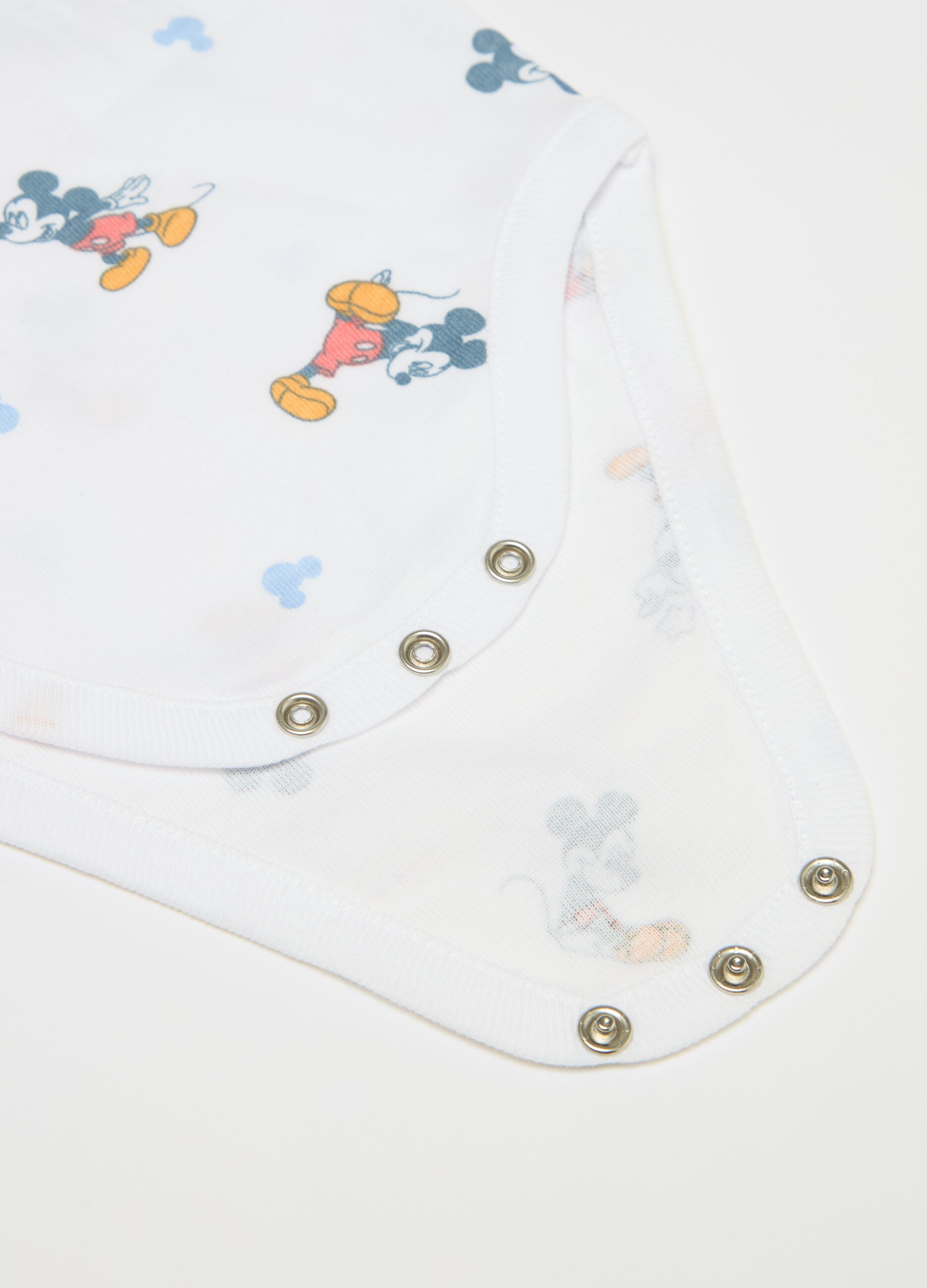 Bipack body smanicati con stampa Topolino