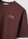 T-shirt marrone in puro cotone con ricamo boxy fit_5