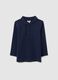 Children's blue cotton polo, regular fit_0