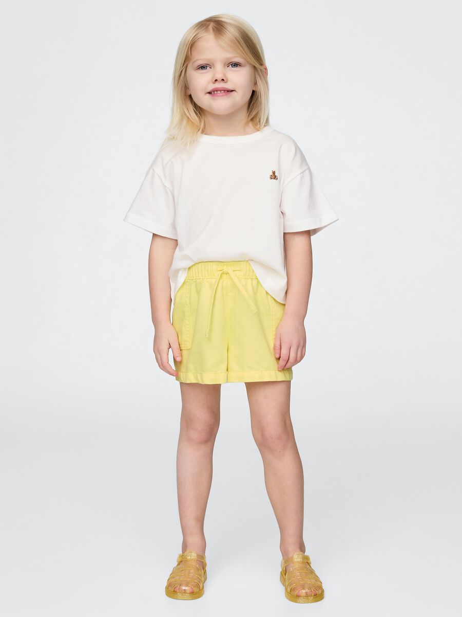 Yellow shorts with drawstring_0