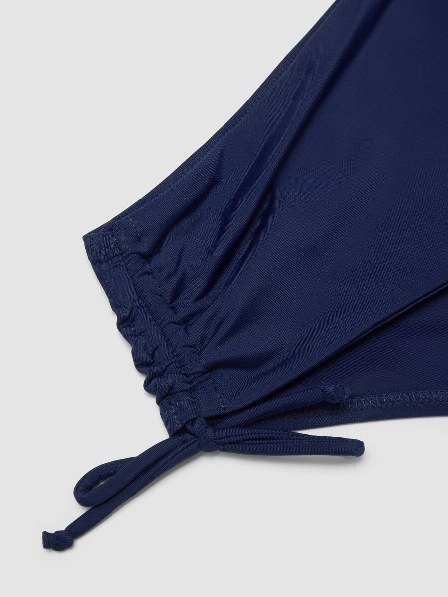Slip da mare in tessuto elasticizzato blu con vita alta_5